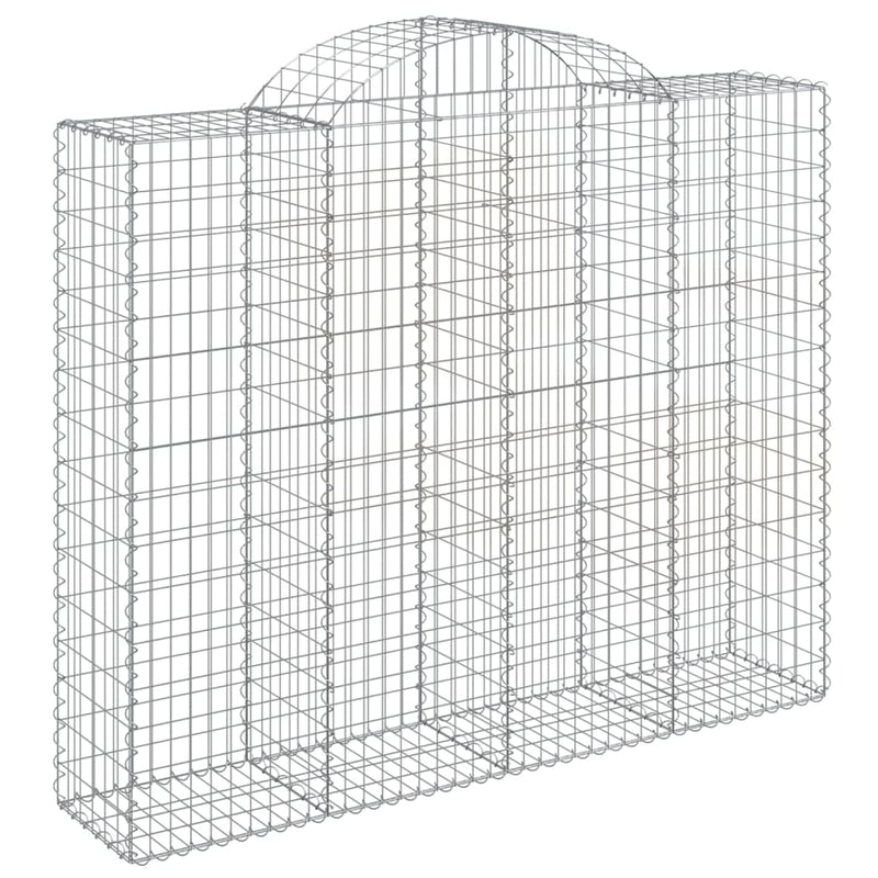 vidaXL Cesto Gabbione ad Arco 200x50x160/180 cm Ferro Zincato - Image 2 of 4