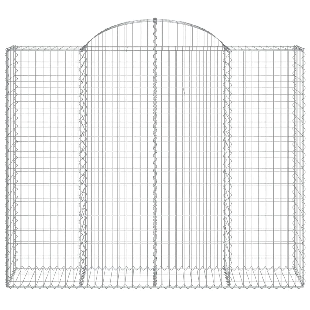 vidaXL Cesto Gabbione ad Arco 200x50x160/180 cm Ferro Zincato - Image 3 of 4