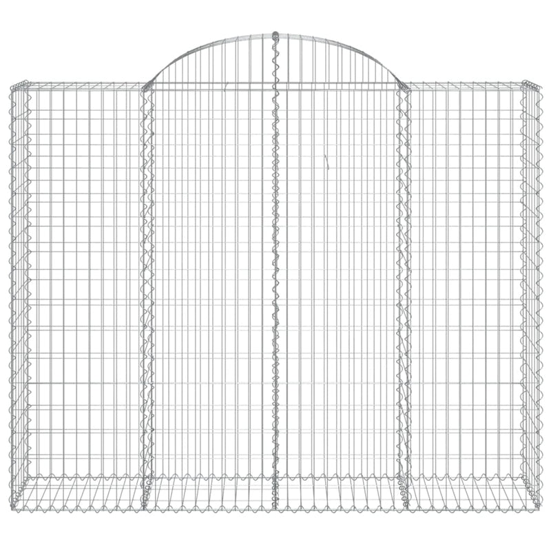 vidaXL Cesto Gabbione ad Arco 200x50x160/180 cm Ferro Zincato - Image 3 of 4