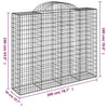 vidaXL Cesto Gabbione ad Arco 200x50x160/180 cm Ferro Zincato - Image 4 of 4