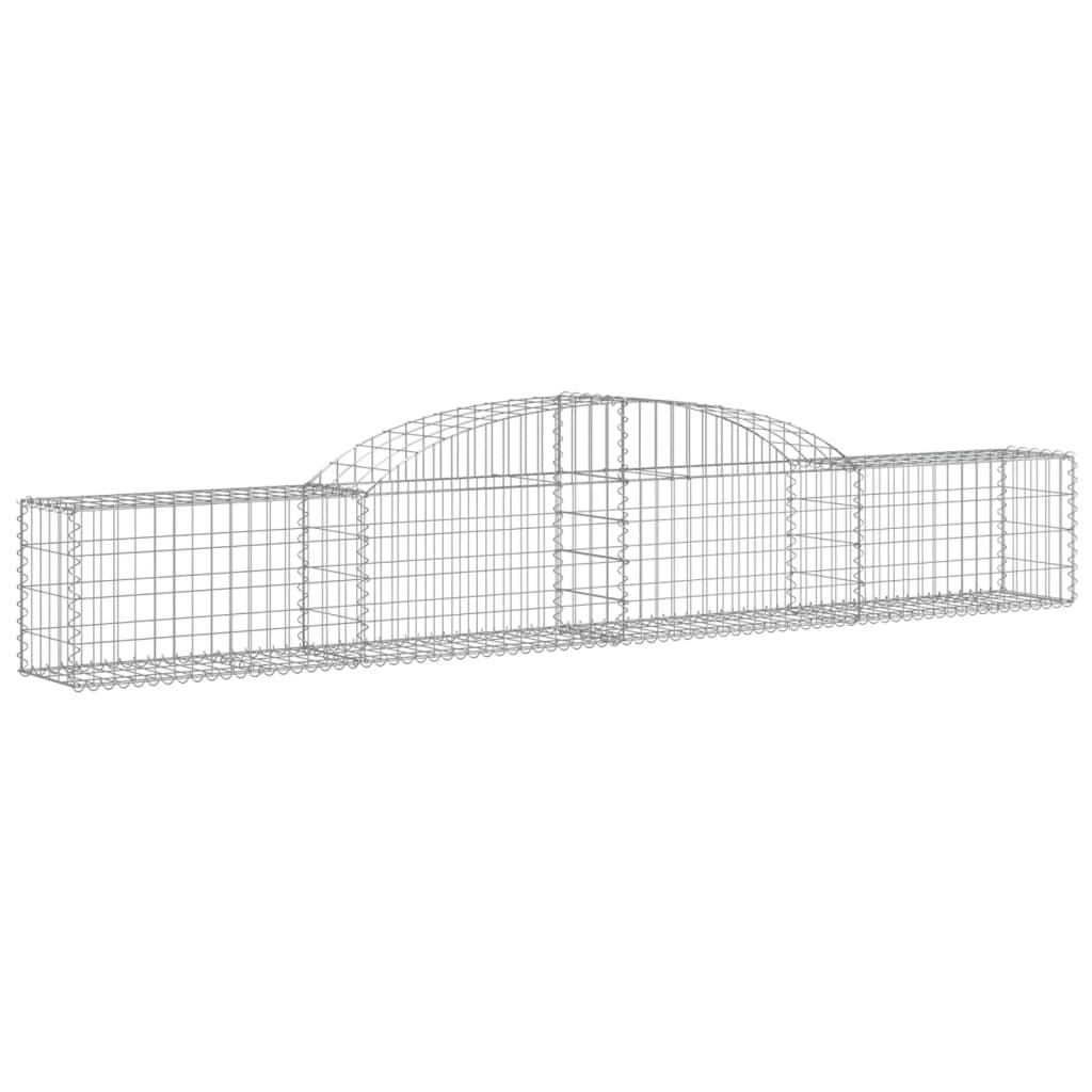 Cesto Gabbione ad Arco in Ferro Zincato 300×30×40/60 cm Argento - Image 2 of 4