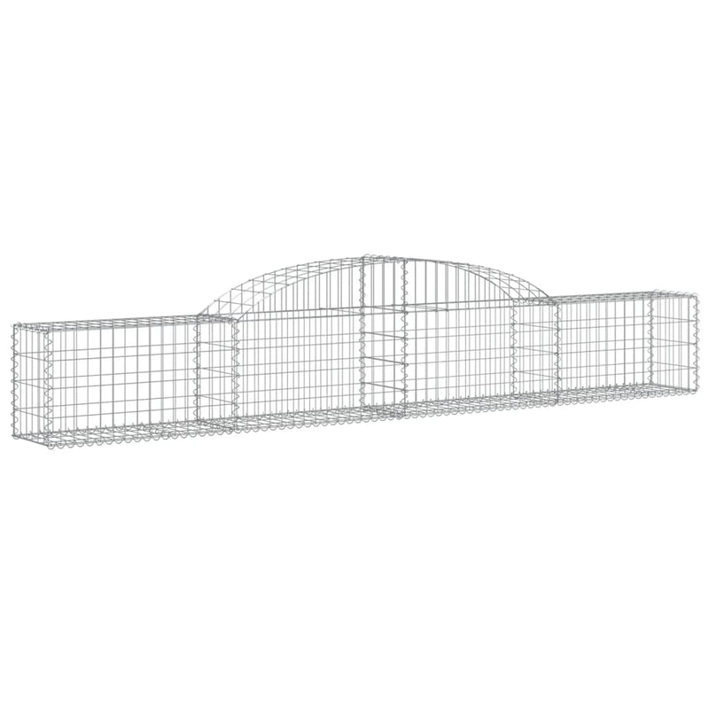 Cesto Gabbione ad Arco in Ferro Zincato 300×30×40/60 cm Argento - Image 2 of 4