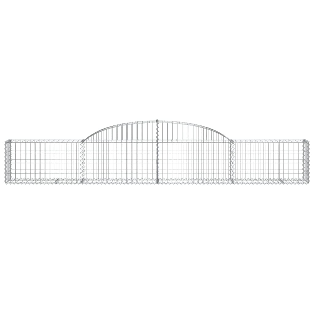vidaXL Cesto Gabbione ad Arco 300x30x40/60 cm Ferro Zincato - Image 3 of 4