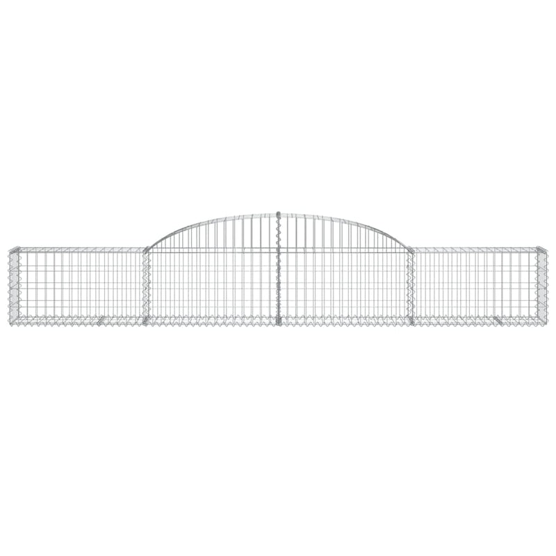Cesto Gabbione ad Arco in Ferro Zincato 300×30×40/60 cm Argento - Image 3 of 4