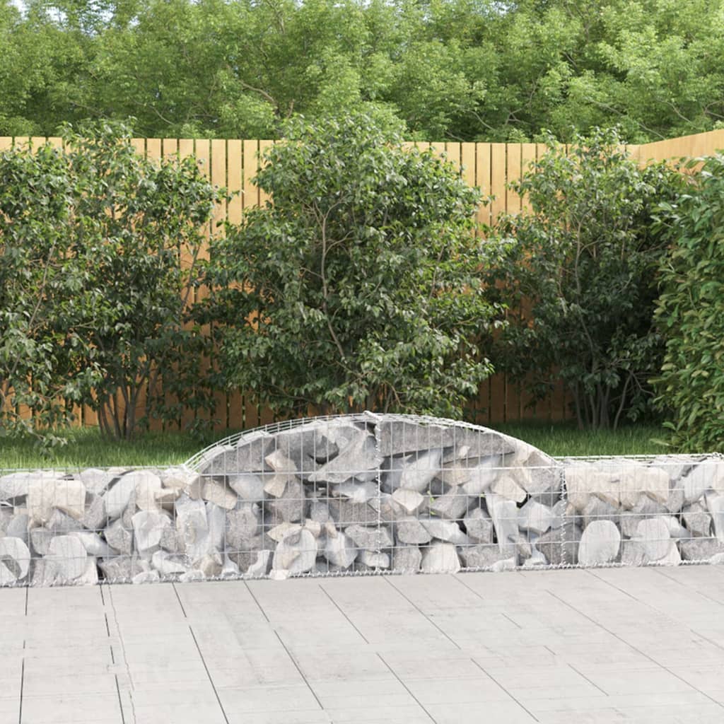 vidaXL Cesto Gabbione ad Arco 300x30x40/60 cm Ferro Zincato - Image 1 of 4