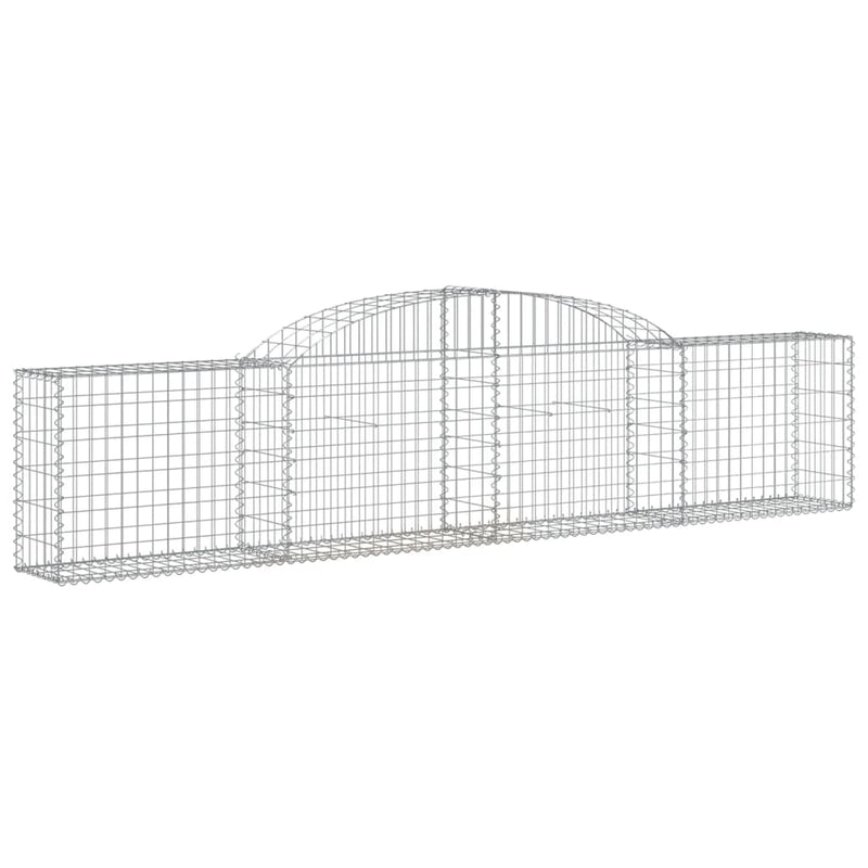 vidaXL Cesto Gabbione ad Arco 300x30x60/80 cm Ferro Zincato - Image 2 of 4