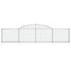 vidaXL Cesto Gabbione ad Arco 300x30x60/80 cm Ferro Zincato - Image 3 of 4