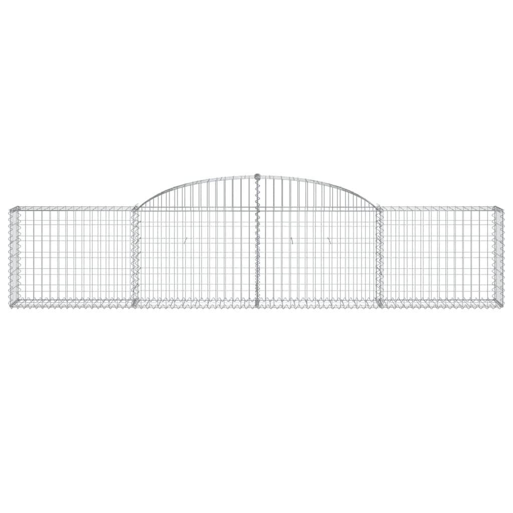 vidaXL Cesto Gabbione ad Arco 300x30x60/80 cm Ferro Zincato - Image 3 of 4