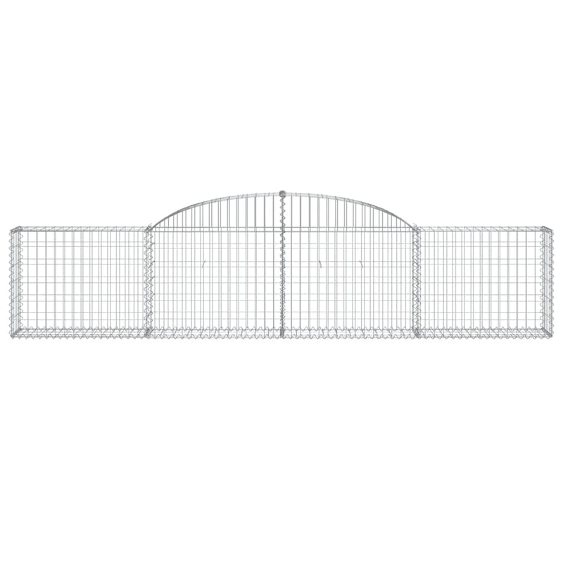 vidaXL Cesto Gabbione ad Arco 300x30x60/80 cm Ferro Zincato - Image 3 of 4