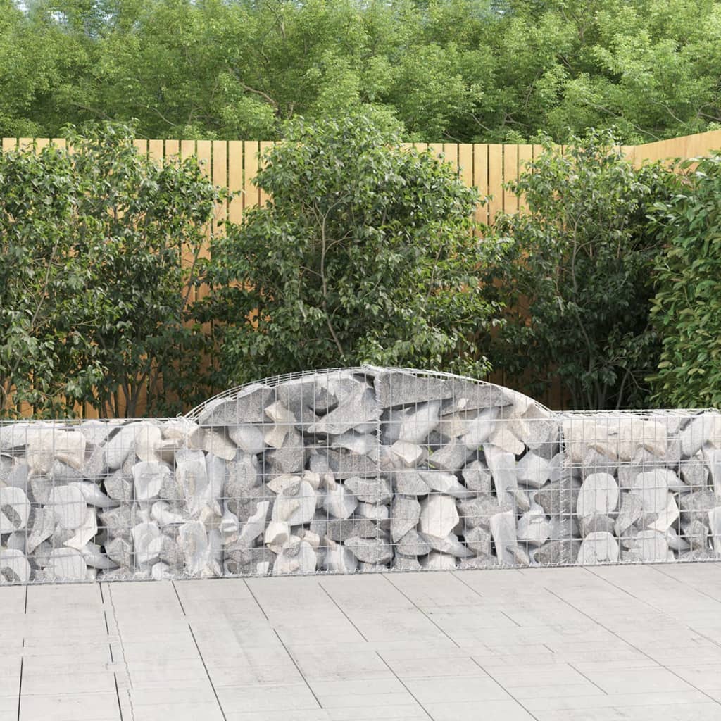 vidaXL Cesto Gabbione ad Arco 300x30x60/80 cm Ferro Zincato - Image 1 of 4