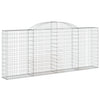 vidaXL Cesto Gabbione ad Arco in Ferro Zincato 400x30x120/140 cm Argento - Image 18 of 36