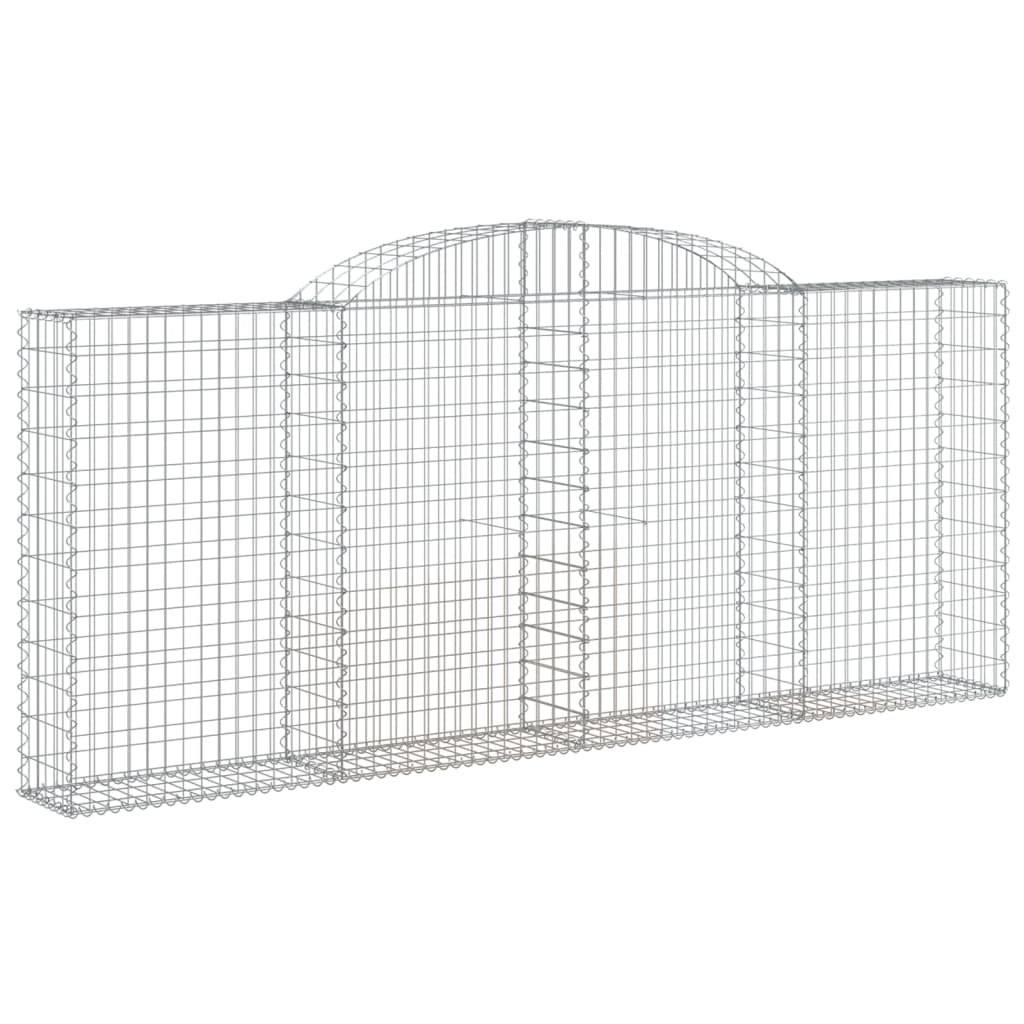 vidaXL Cesto Gabbione ad Arco 300x30x120/140 cm Ferro Zincato - Image 2 of 4
