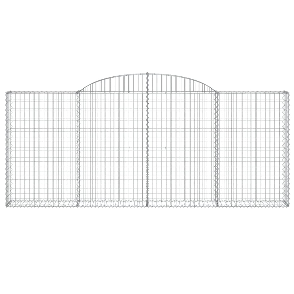 vidaXL Cesto Gabbione ad Arco 300x30x120/140 cm Ferro Zincato - Image 3 of 4