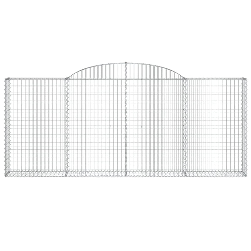 vidaXL Cesto Gabbione ad Arco 300x30x120/140 cm Ferro Zincato - Image 3 of 4