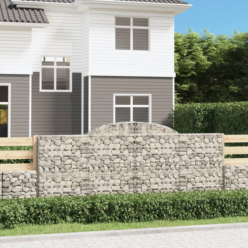vidaXL Cesto Gabbione ad Arco 300x30x120/140 cm Ferro Zincato - Image 1 of 4