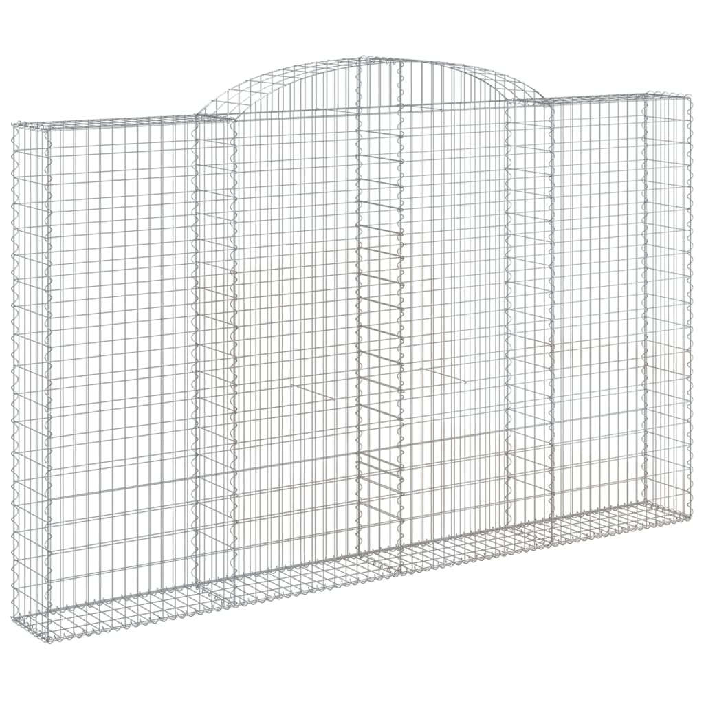 vidaXL Cesto Gabbione ad Arco 300x30x180/200 cm Ferro Zincato - Image 2 of 4