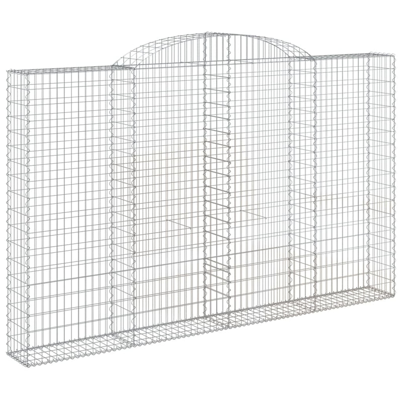vidaXL Cesto Gabbione ad Arco 300x30x180/200 cm Ferro Zincato - Image 2 of 4
