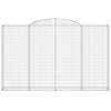 vidaXL Cesto Gabbione ad Arco 300x30x180/200 cm Ferro Zincato - Image 3 of 4