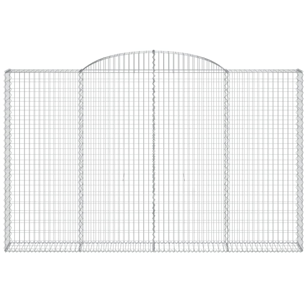 vidaXL Cesto Gabbione ad Arco 300x30x180/200 cm Ferro Zincato - Image 3 of 4
