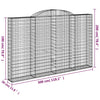 vidaXL Cesto Gabbione ad Arco 300x30x180/200 cm Ferro Zincato - Image 4 of 4