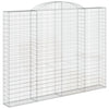 vidaXL Cesto Gabbione ad Arco 300x30x220/240 cm Ferro Zincato - Image 2 of 4