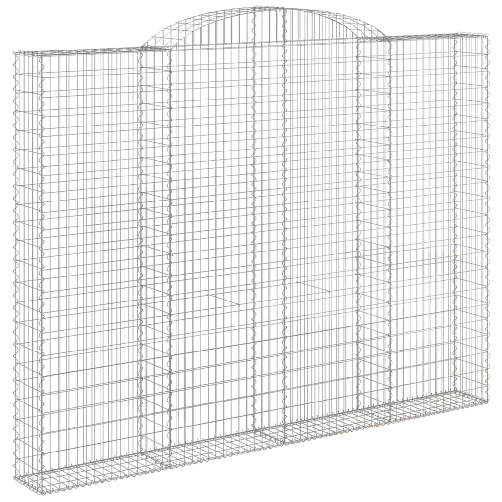 vidaXL Cesto Gabbione ad Arco 300x30x220/240 cm Ferro Zincato - Image 2 of 4