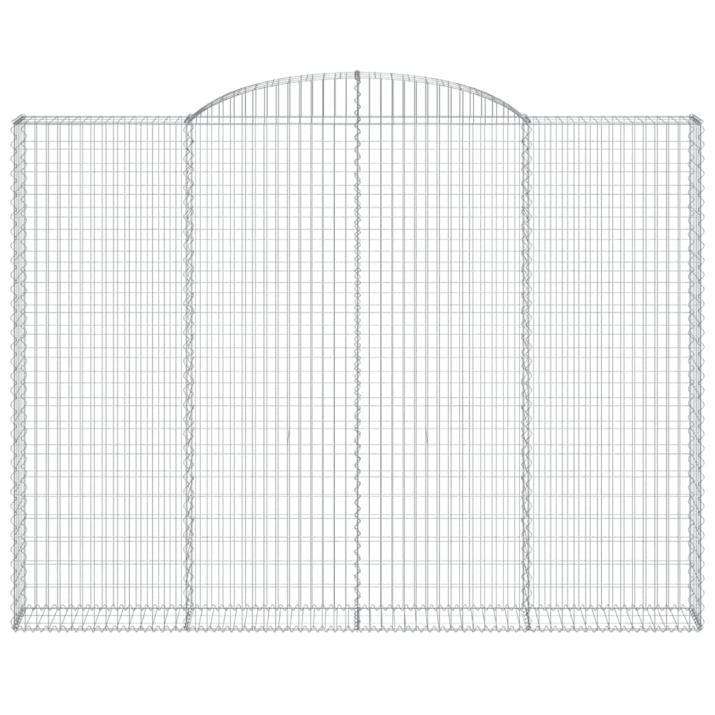 vidaXL Cesto Gabbione ad Arco 300x30x220/240 cm Ferro Zincato - Image 3 of 4