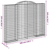 vidaXL Cesto Gabbione ad Arco 300x30x220/240 cm Ferro Zincato - Image 4 of 4