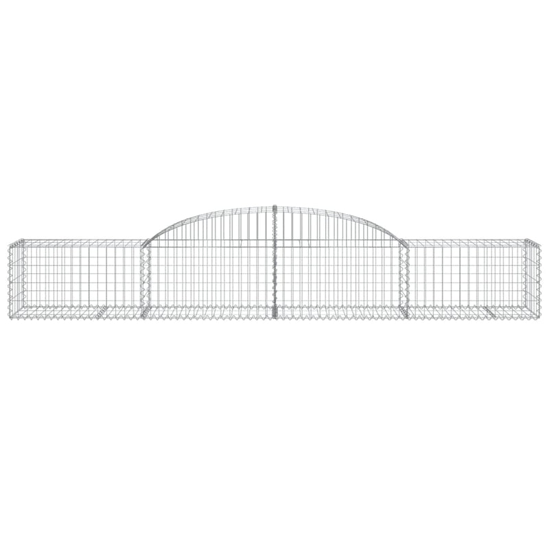vidaXL Cesto Gabbione ad Arco 300x50x40/60 cm Ferro Zincato - Image 3 of 4