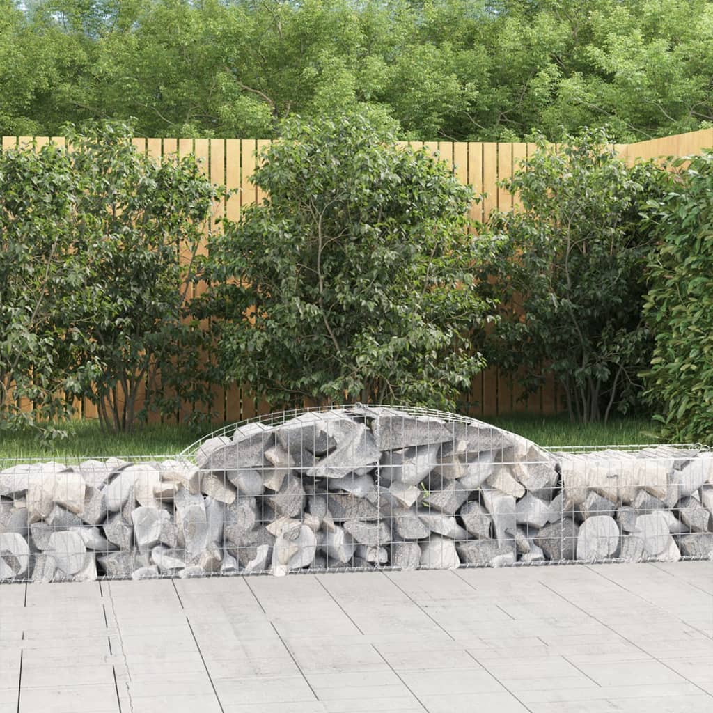 vidaXL Cesto Gabbione ad Arco 300x50x40/60 cm Ferro Zincato - Image 1 of 4