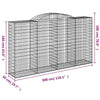 vidaXL Cesto Gabbione ad Arco 300x50x160/180 cm Ferro Zincato - Image 4 of 4
