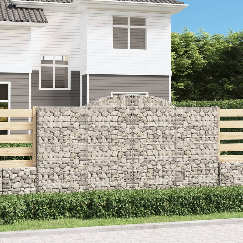 vidaXL Cesto Gabbione ad Arco 300x50x160/180 cm Ferro Zincato - Image 1 of 4