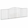 vidaXL Cesto Gabbione ad Arco in Ferro Zincato 400x30x120/140 cm Argento - Image 11 of 36