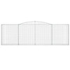 vidaXL Cesto Gabbione ad Arco in Ferro Zincato 400x30x120/140 cm Argento - Image 19 of 36