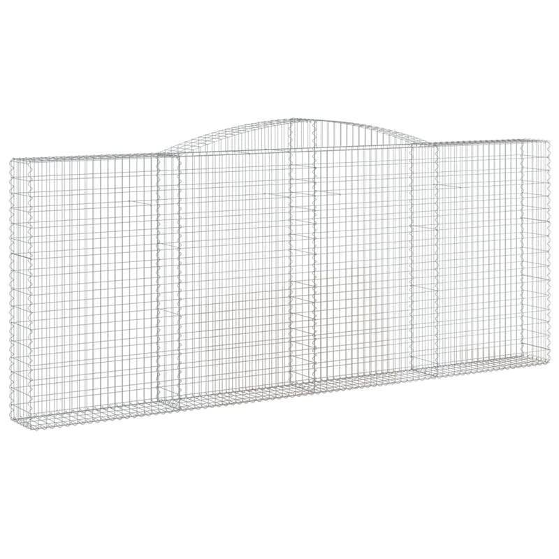 vidaXL Cesto Gabbione ad Arco 400x30x160/180 cm Ferro Zincato - Image 2 of 4
