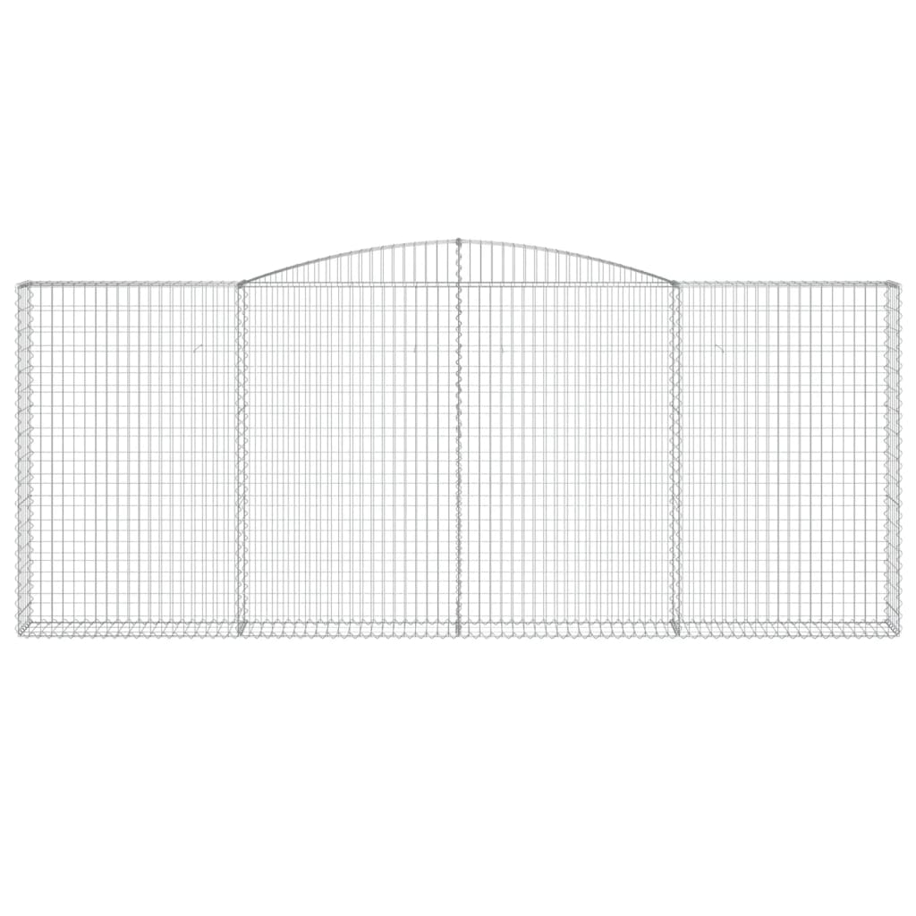 vidaXL Cesto Gabbione ad Arco 400x30x160/180 cm Ferro Zincato - Image 3 of 4