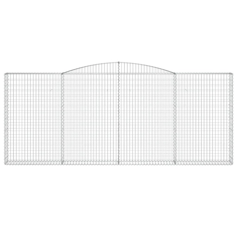 vidaXL Cesto Gabbione ad Arco 400x30x160/180 cm Ferro Zincato - Image 3 of 4