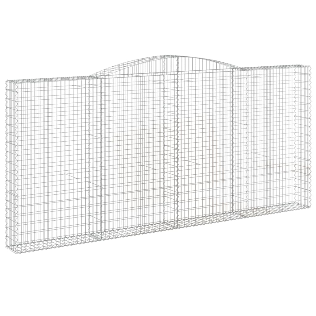Cesto Gabbione ad Arco in Ferro Zincato 400×30×180/200 cm Argento - Image 2 of 4