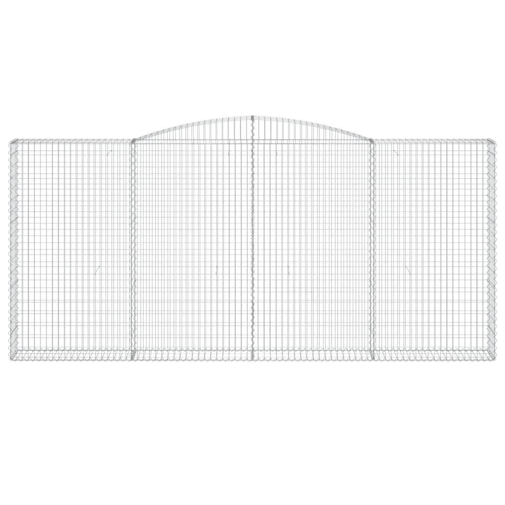 vidaXL Cesto Gabbione ad Arco 400x30x180/200 cm Ferro Zincato - Image 3 of 4