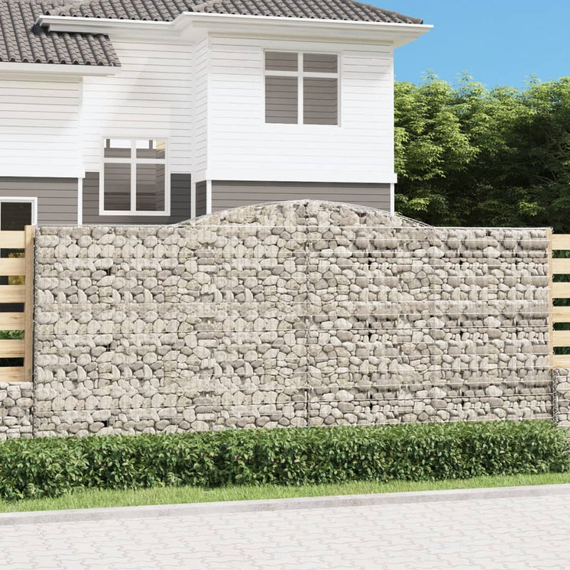 vidaXL Cesto Gabbione ad Arco 400x30x180/200 cm Ferro Zincato - Image 1 of 4