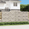 Cesto Gabbione ad Arco in Ferro Zincato 400×30×180/200 cm Argento - Image 1 of 4