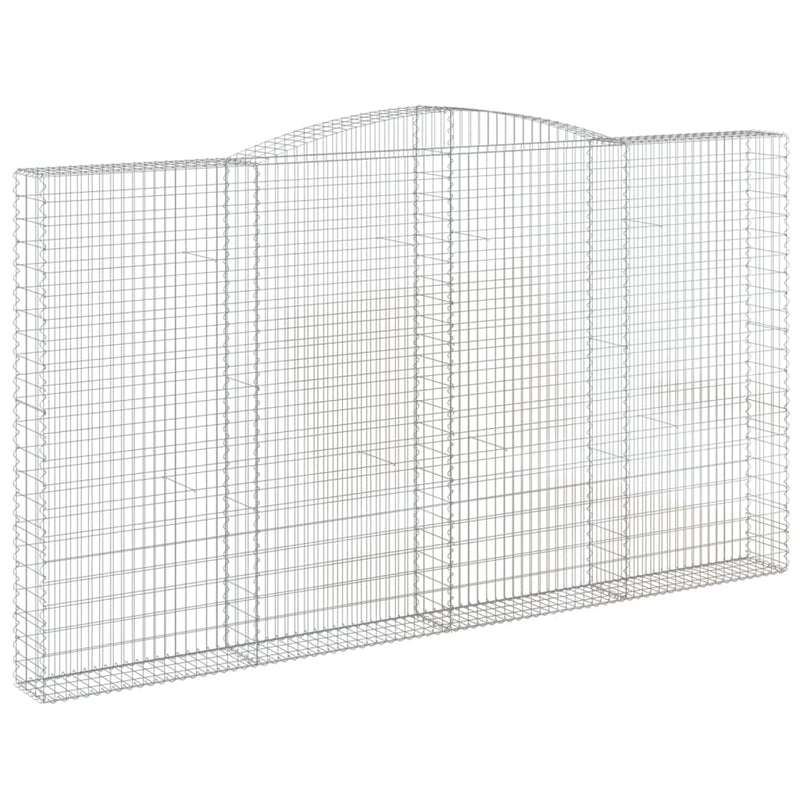Cesto Gabbione ad Arco in Ferro Zincato 400×30×220/240 cm Argento - Image 2 of 4