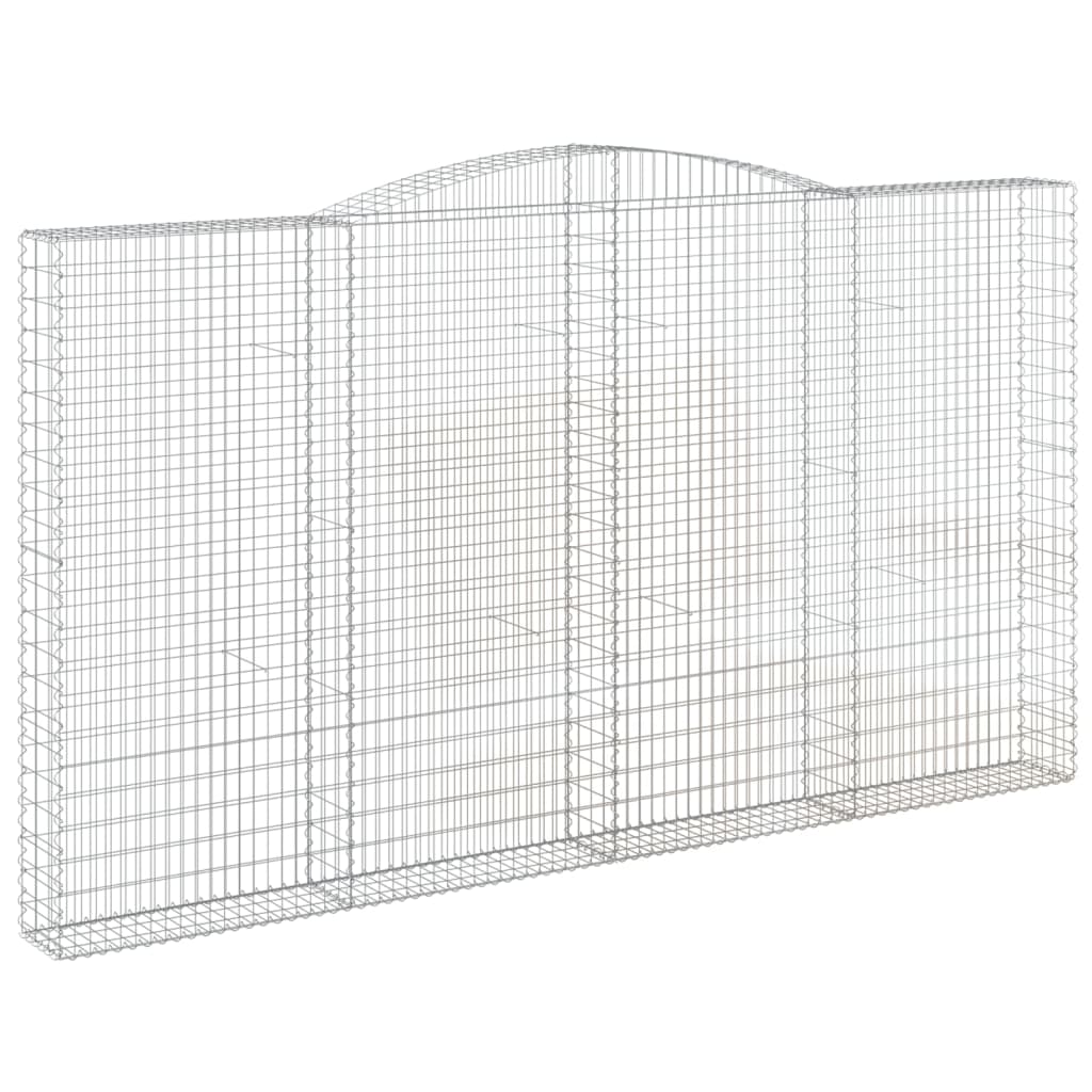 vidaXL Cesto Gabbione ad Arco 400x30x220/240 cm Ferro Zincato - Image 2 of 4