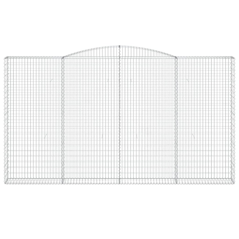 vidaXL Cesto Gabbione ad Arco 400x30x220/240 cm Ferro Zincato - Image 3 of 4