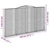 vidaXL Cesto Gabbione ad Arco 400x30x220/240 cm Ferro Zincato - Image 4 of 4