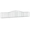 vidaXL Cesto Gabbione ad Arco 400x50x60/80 cm Ferro Zincato - Image 2 of 4