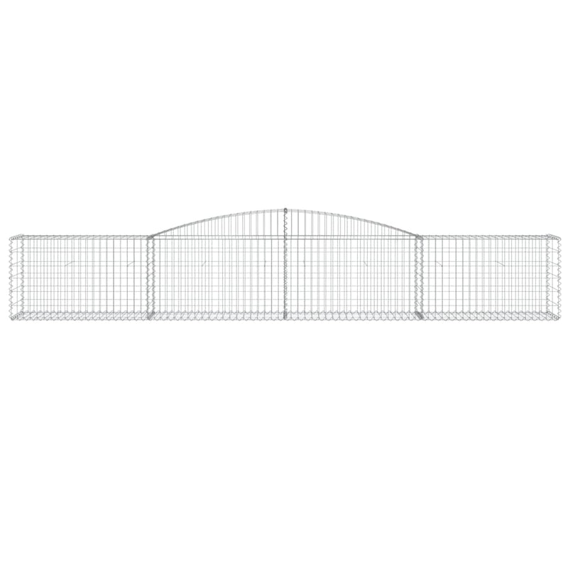 vidaXL Cesto Gabbione ad Arco 400x50x60/80 cm Ferro Zincato - Image 3 of 4