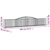 vidaXL Cesto Gabbione ad Arco 400x50x60/80 cm Ferro Zincato - Image 4 of 4