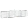 vidaXL Cesto Gabbione ad Arco 400x50x80/100 cm Ferro Zincato - Image 2 of 4