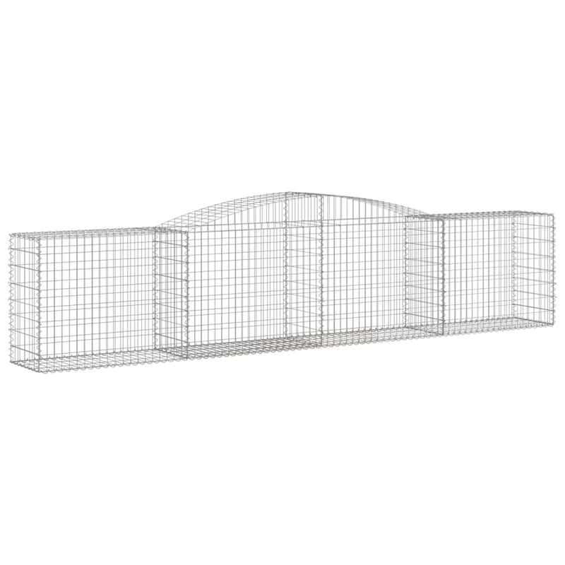 vidaXL Cesto Gabbione ad Arco 400x50x80/100 cm Ferro Zincato - Image 2 of 4